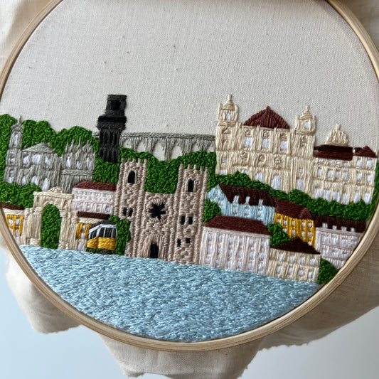 Lisbon, Portugal, Cityscape - Hand Embroidery Pattern (PDF)