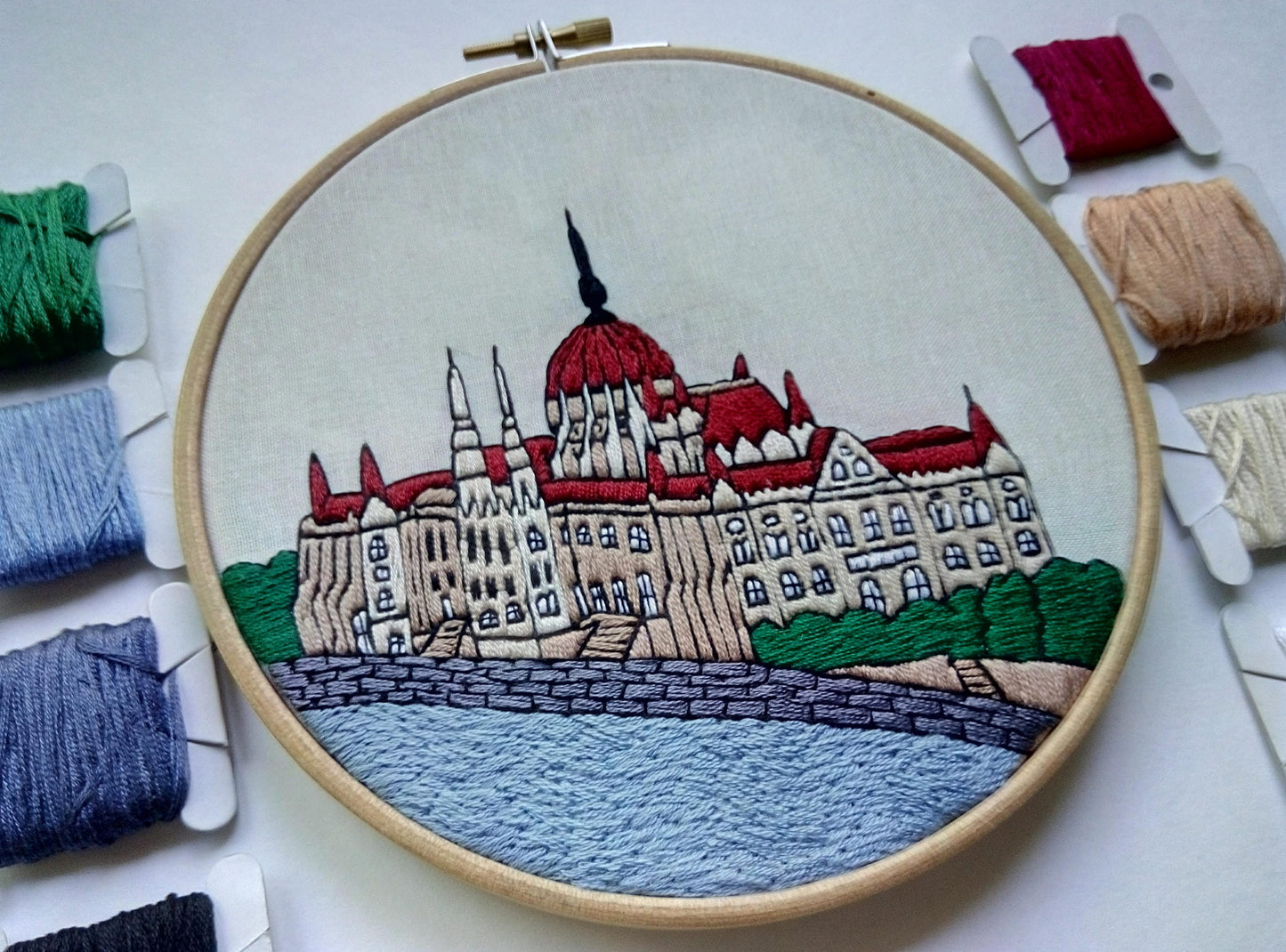 Budapest, Hungary, Architecture - Hand Embroidery Pattern (PDF)