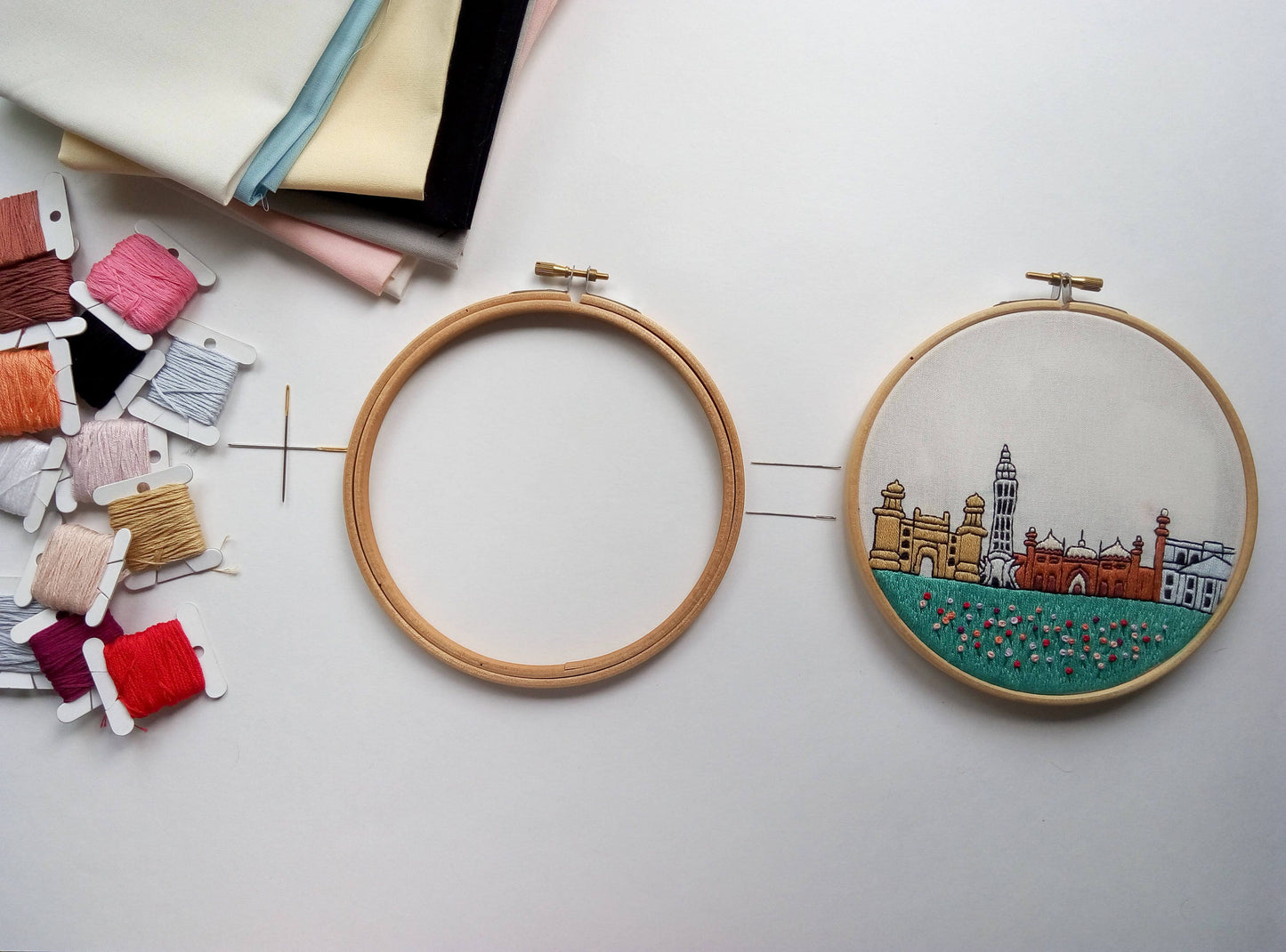 Lahore, Pakistan, Cityscape - Hand Embroidery Pattern (PDF)