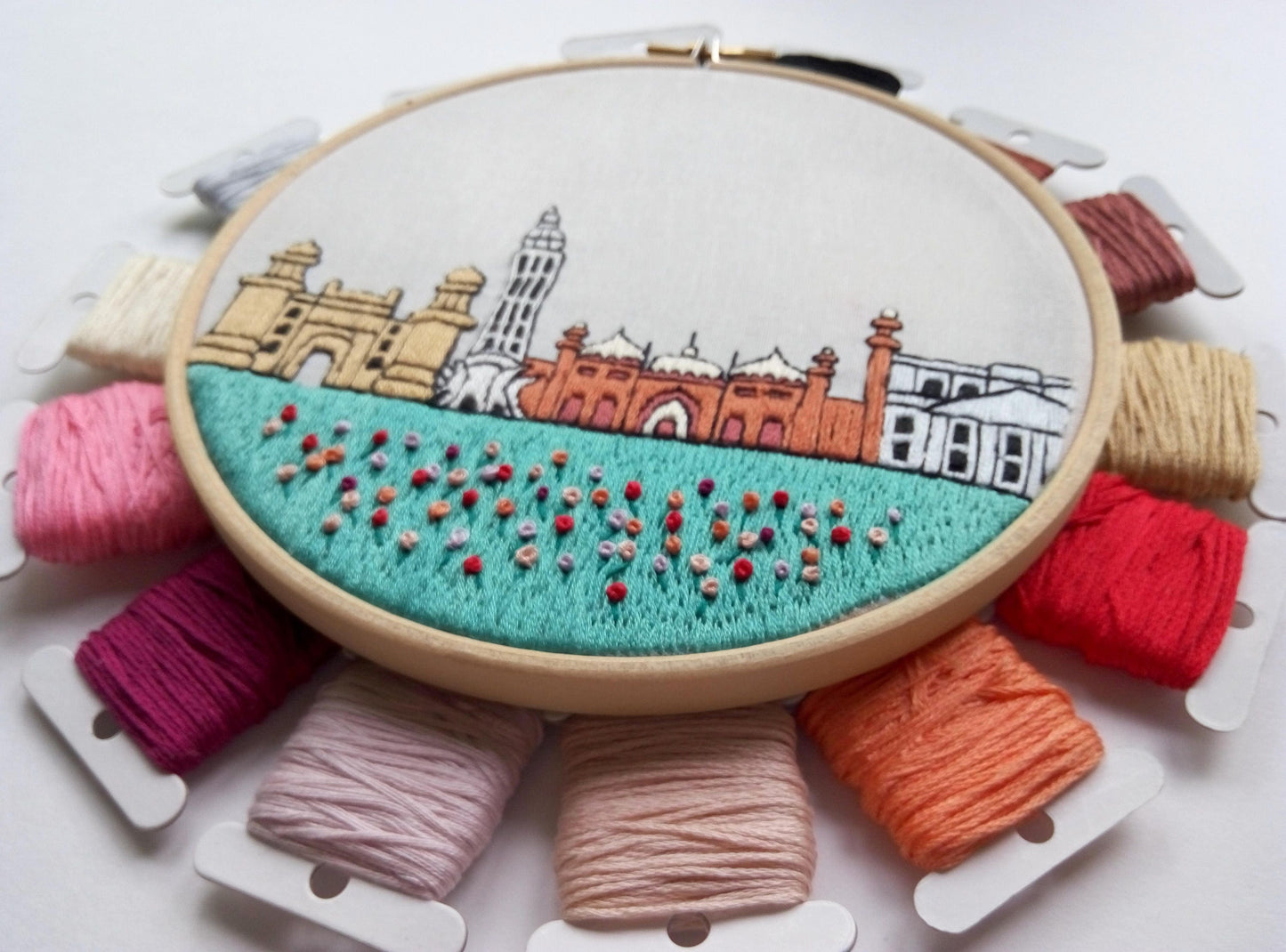 Lahore, Pakistan, Cityscape - Hand Embroidery Pattern (PDF)