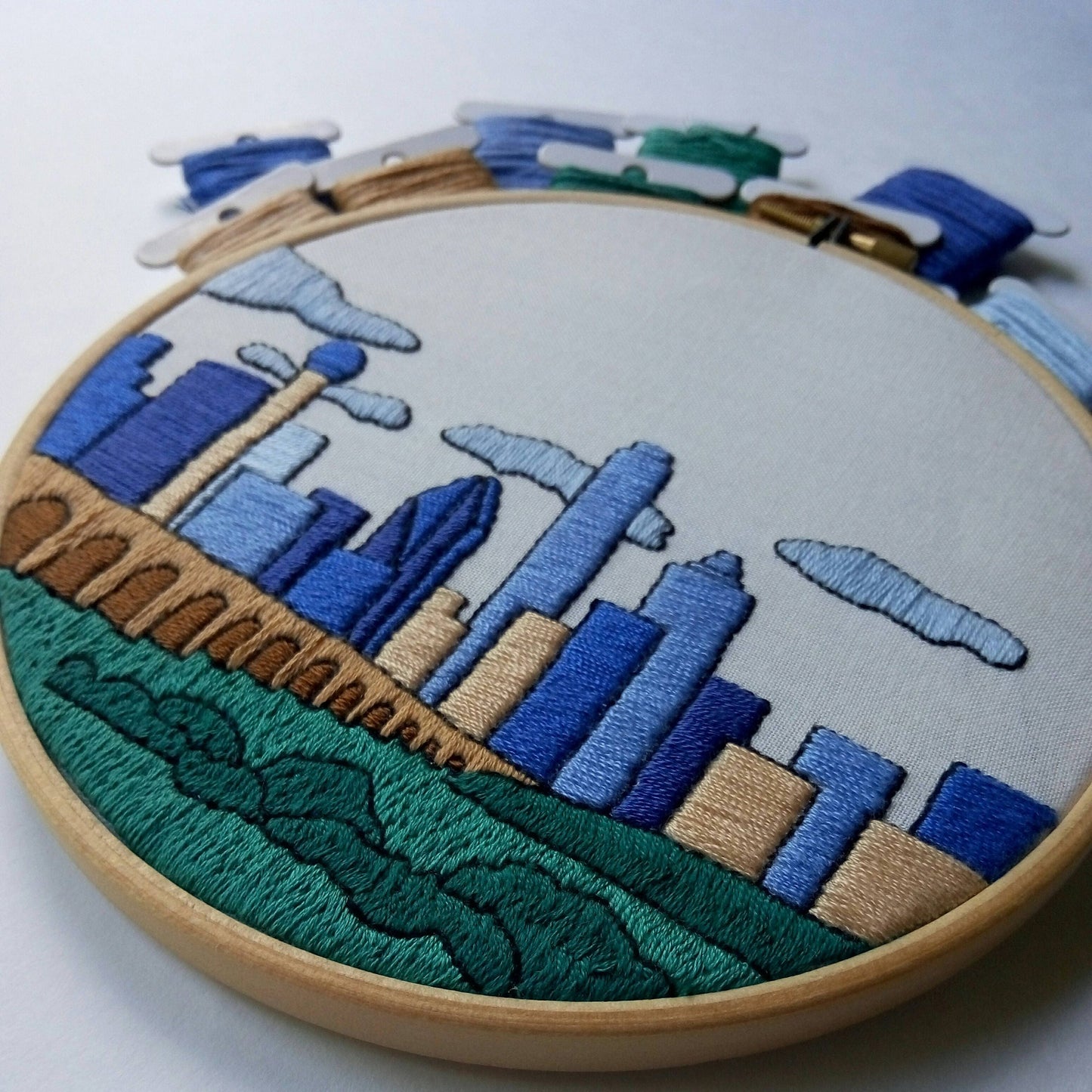 Dallas, TX, Cityscape - Hand Embroidery Pattern (PDF)