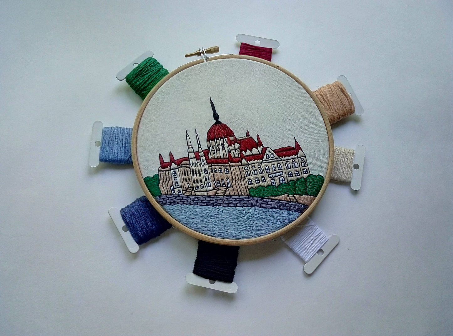 Budapest, Hungary, Architecture - Hand Embroidery Pattern (PDF)