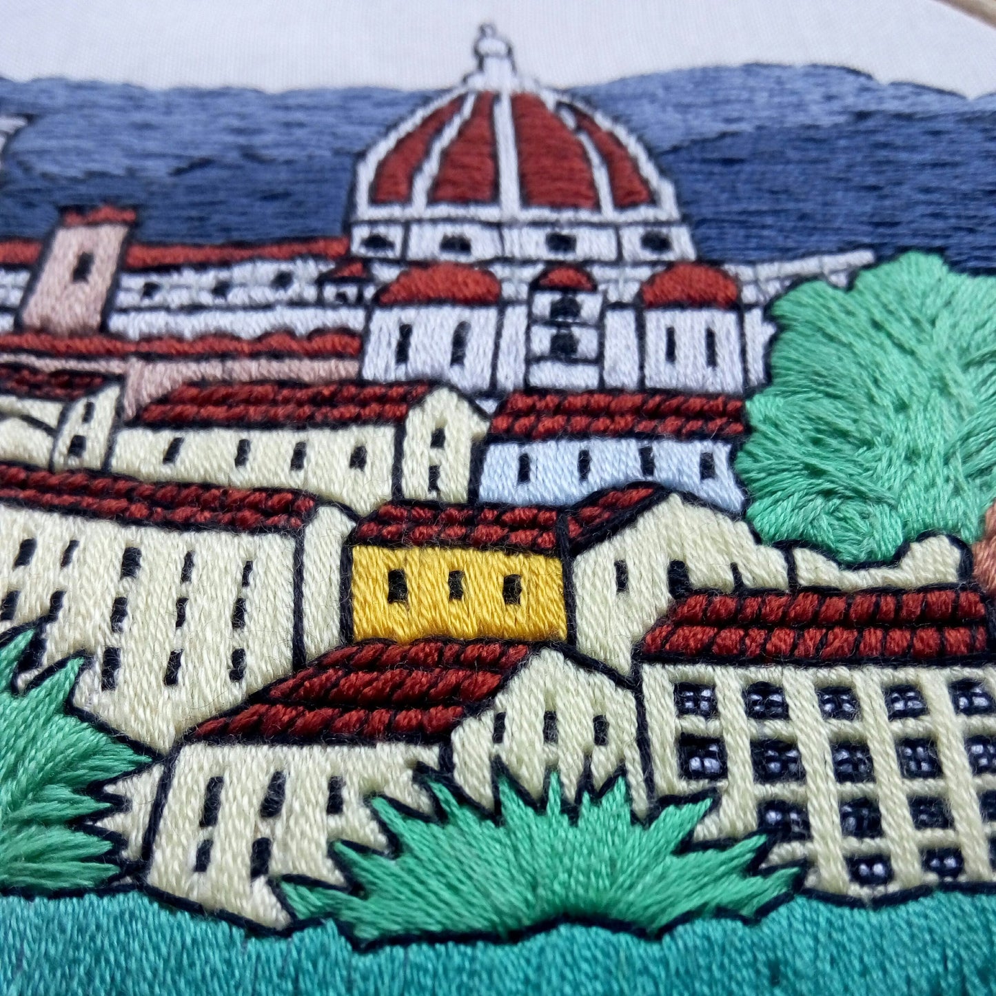 Florence, Italy, Cityscape - Hand Embroidery Pattern (PDF)
