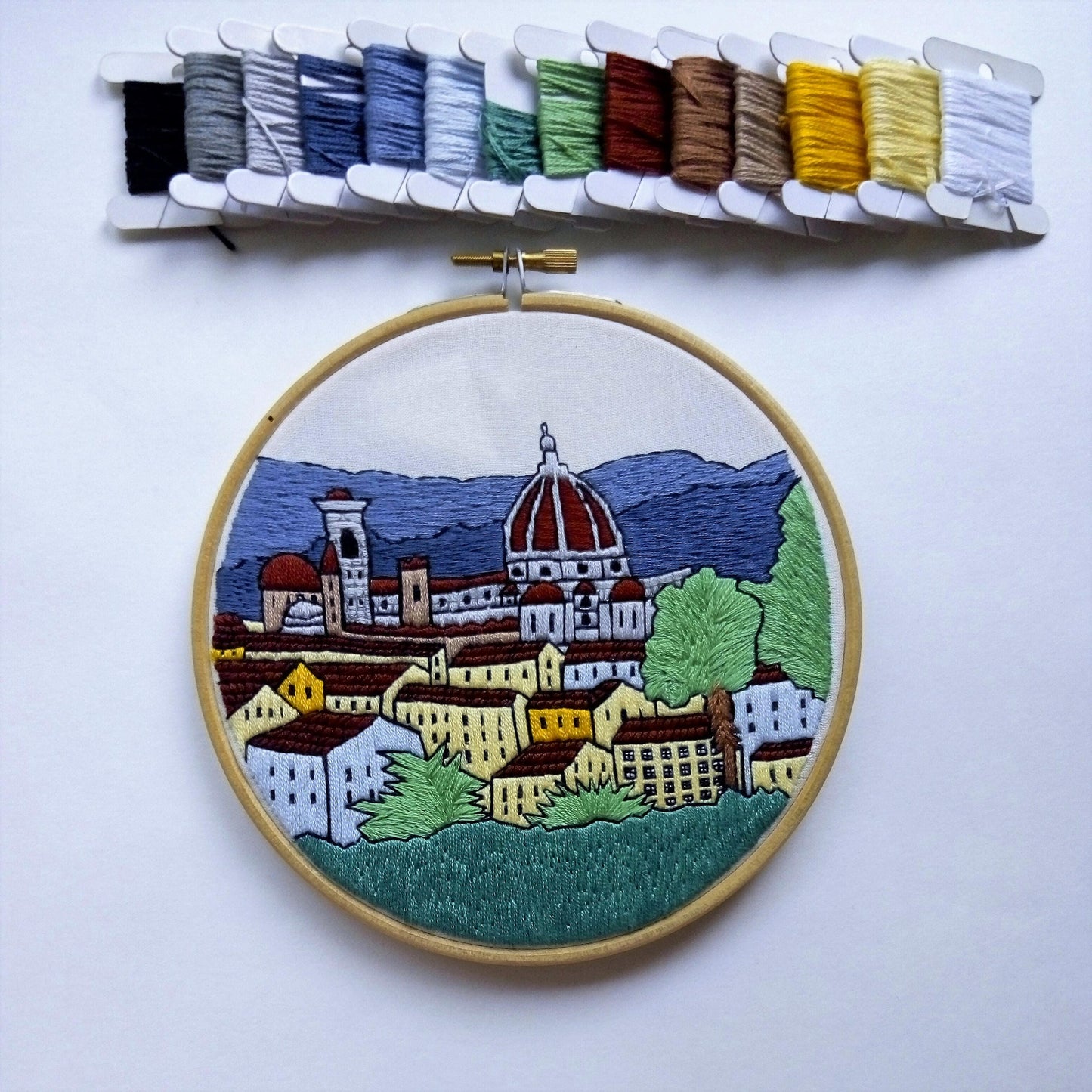 Florence, Italy, Cityscape - Hand Embroidery Pattern (PDF)
