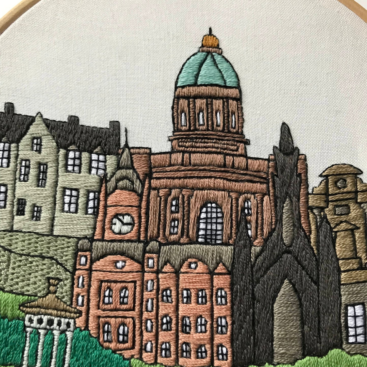 Edinburgh, Scotland, Cityscape - Hand Embroidery Pattern (PDF)
