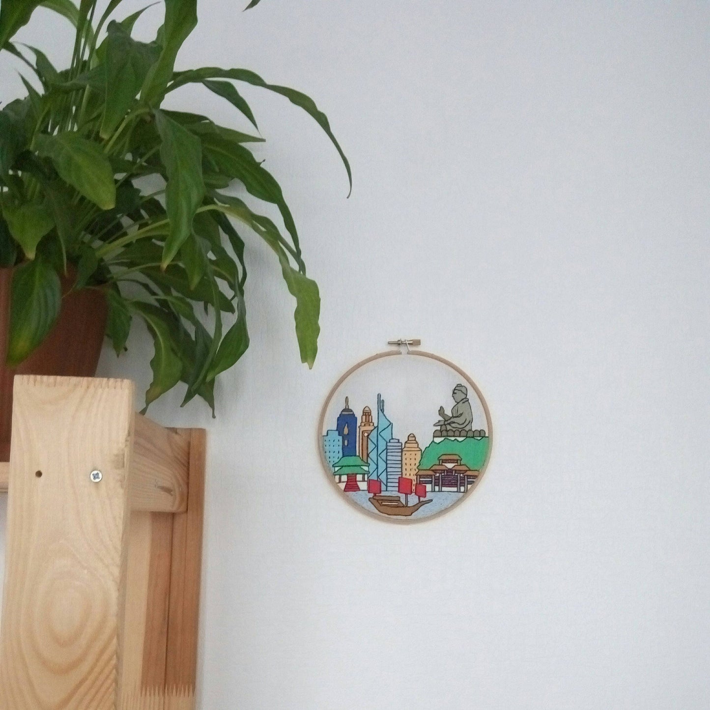 Hong Kong, Cityscape - Hand Embroidery Pattern (PDF)