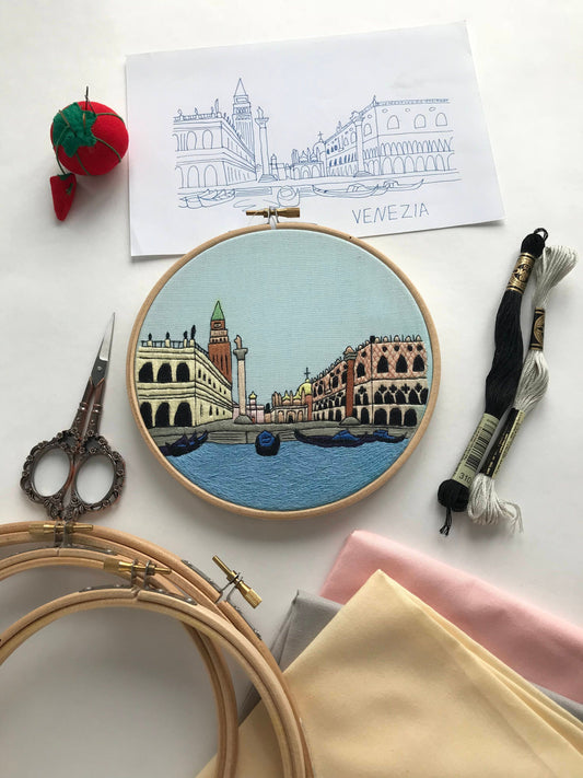 Venice, Italy, Cityscape - Hand Embroidery Pattern (PDF)