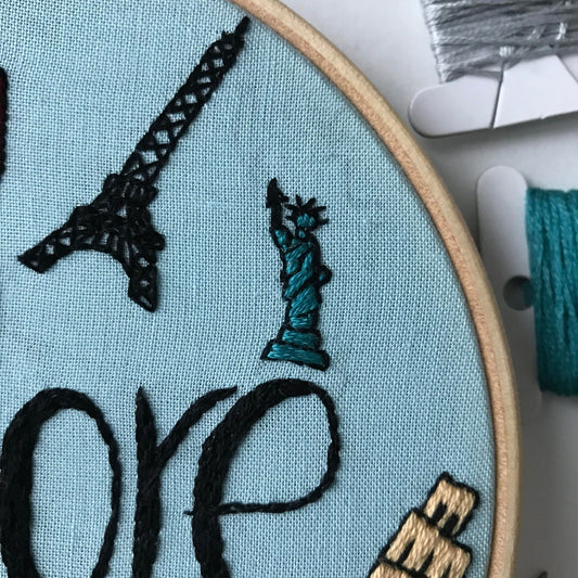 Explore the world - Hand Embroidery Pattern (PDF)