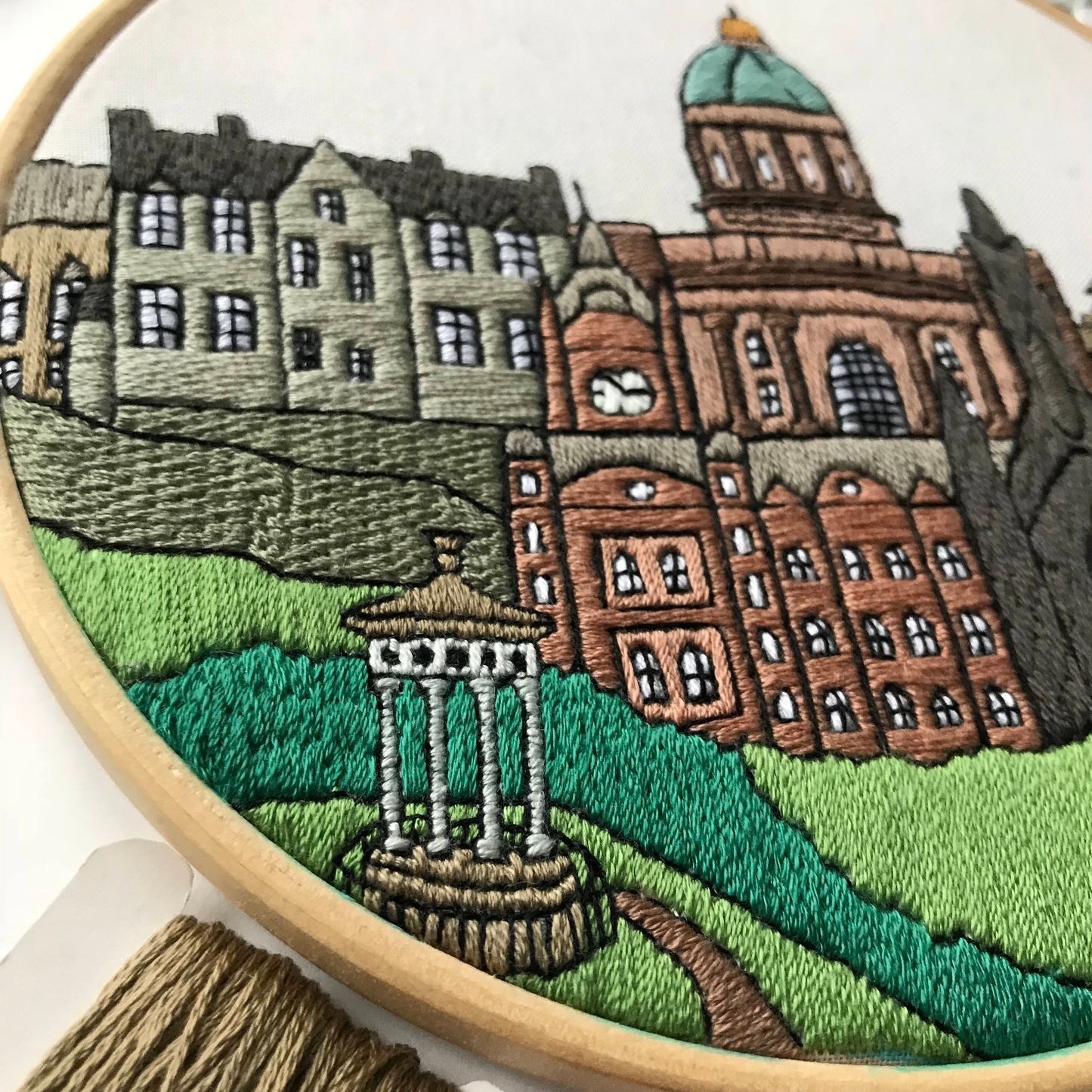 Edinburgh, Scotland, Cityscape - Hand Embroidery Pattern (PDF)
