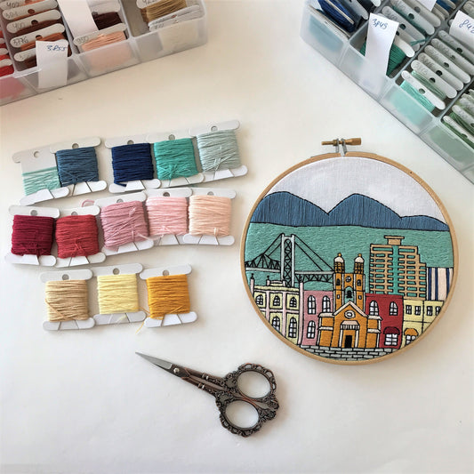 Florianopolis, Brazil, Cityscape - Hand Embroidery Pattern (PDF)
