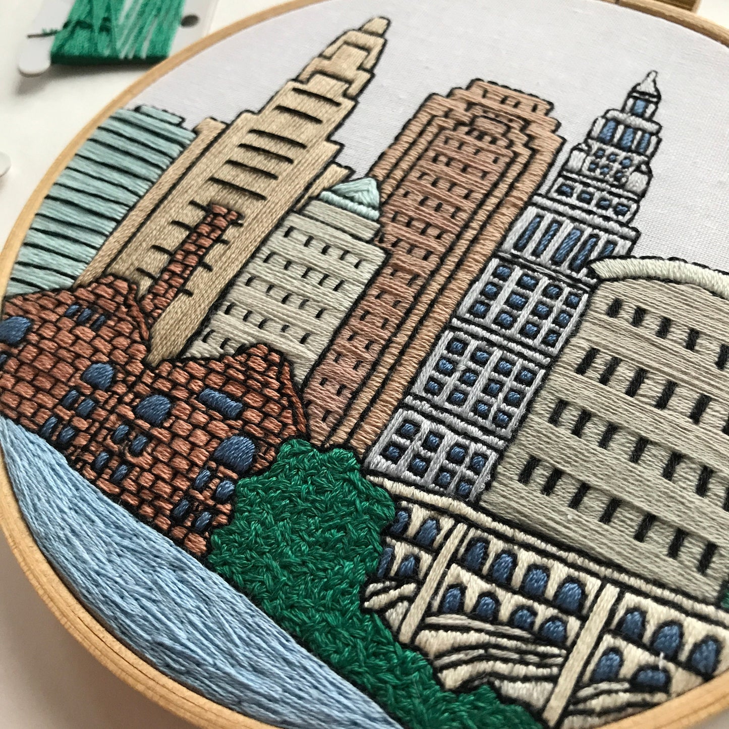 Cleveland, OH, Cityscape - Hand Embroidery Pattern (PDF)