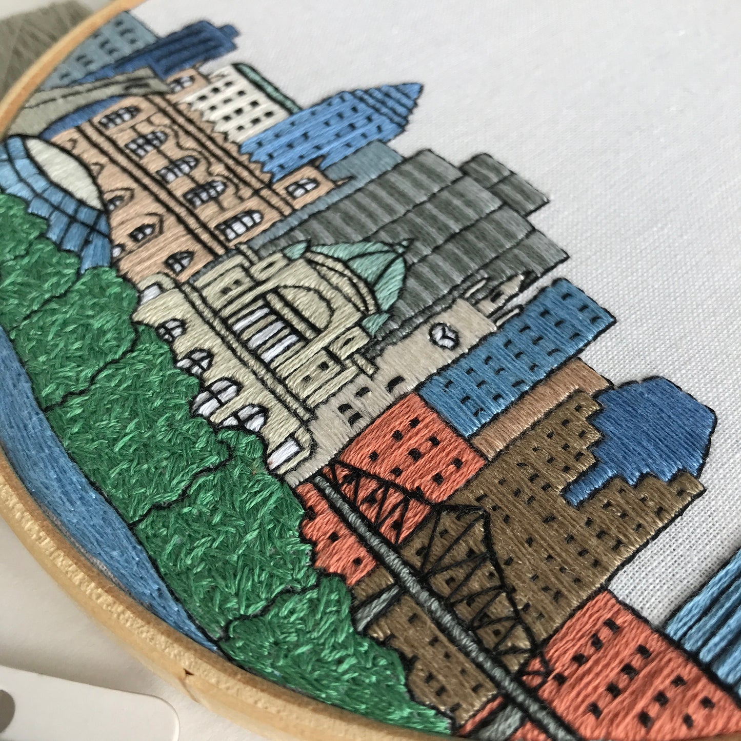 Montreal, Canada, Cityscape - Hand Embroidery Pattern (PDF)
