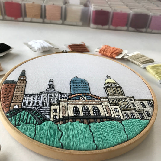 Denver, CO, Skyline - Hand Embroidery Pattern (PDF)
