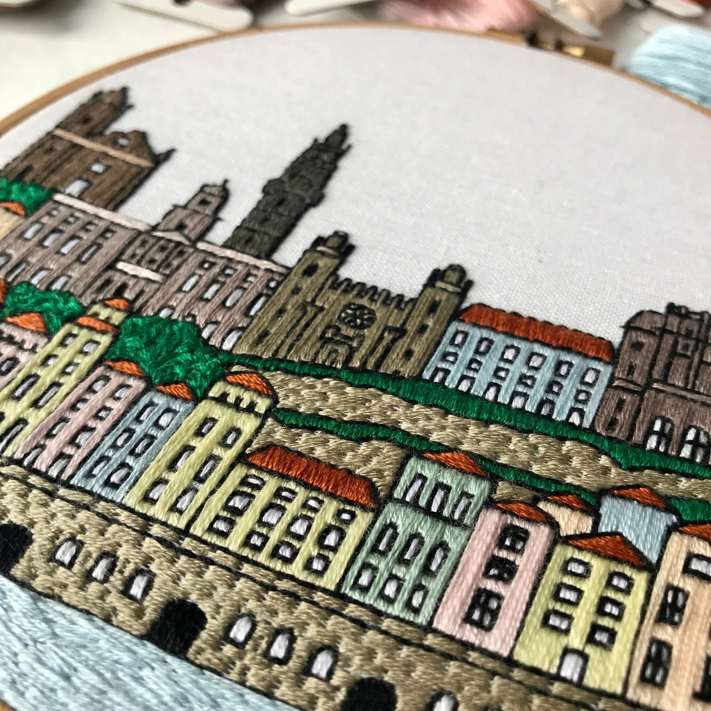 Porto, Portugal, Architecture - Hand Embroidery Pattern (PDF)