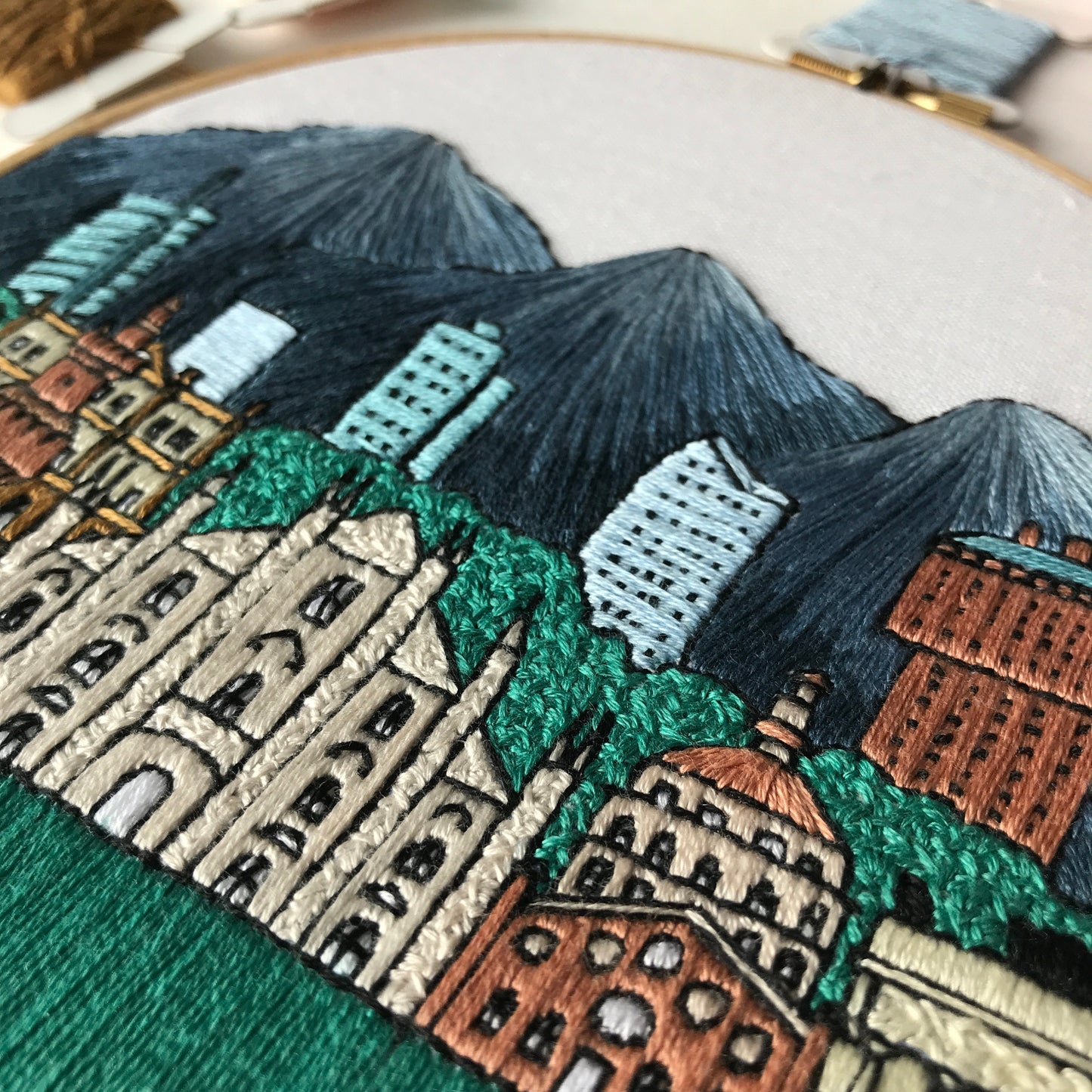 Milan, Italy, Architecture - Hand Embroidery Pattern (PDF)