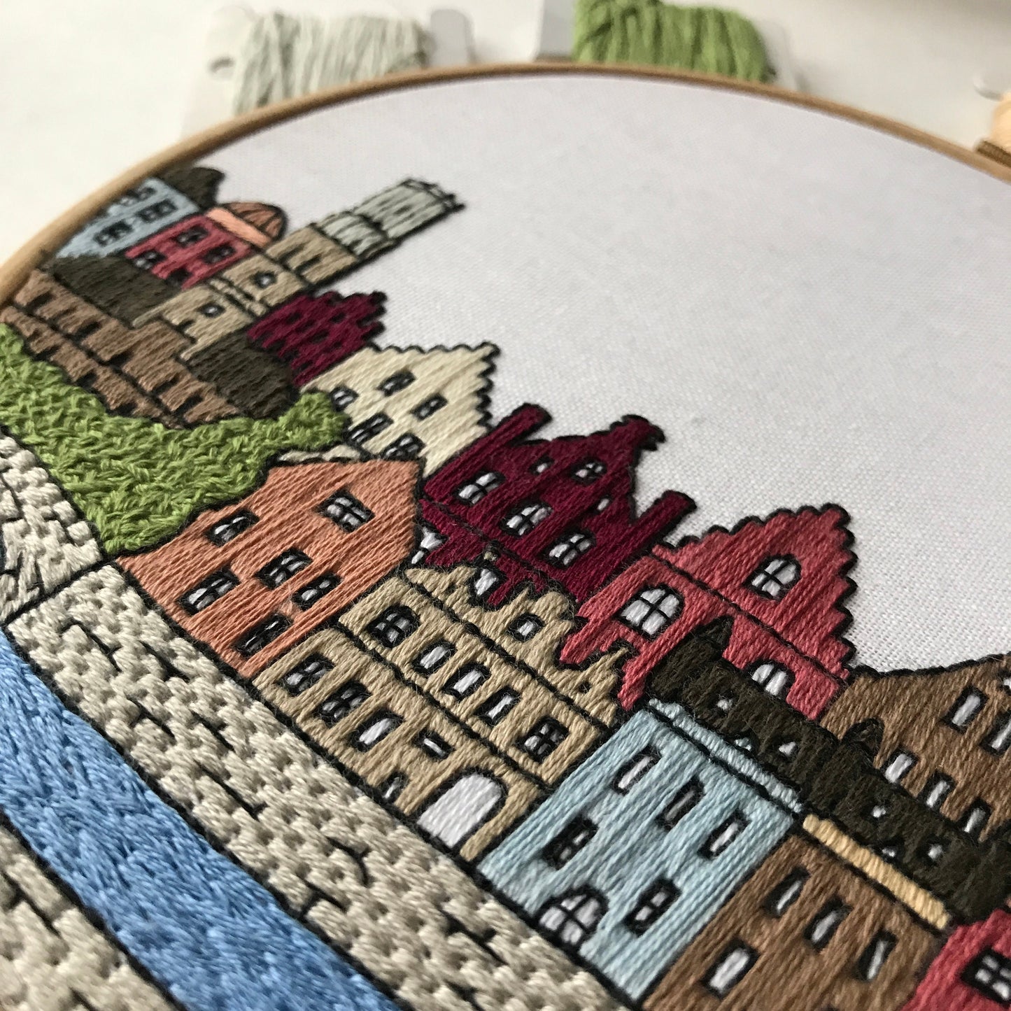 Bruges, Belgium, Architecture - Hand Embroidery Pattern (PDF)