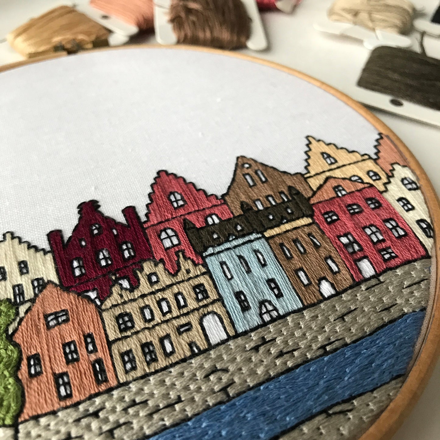 Bruges, Belgium, Architecture - Hand Embroidery Pattern (PDF)
