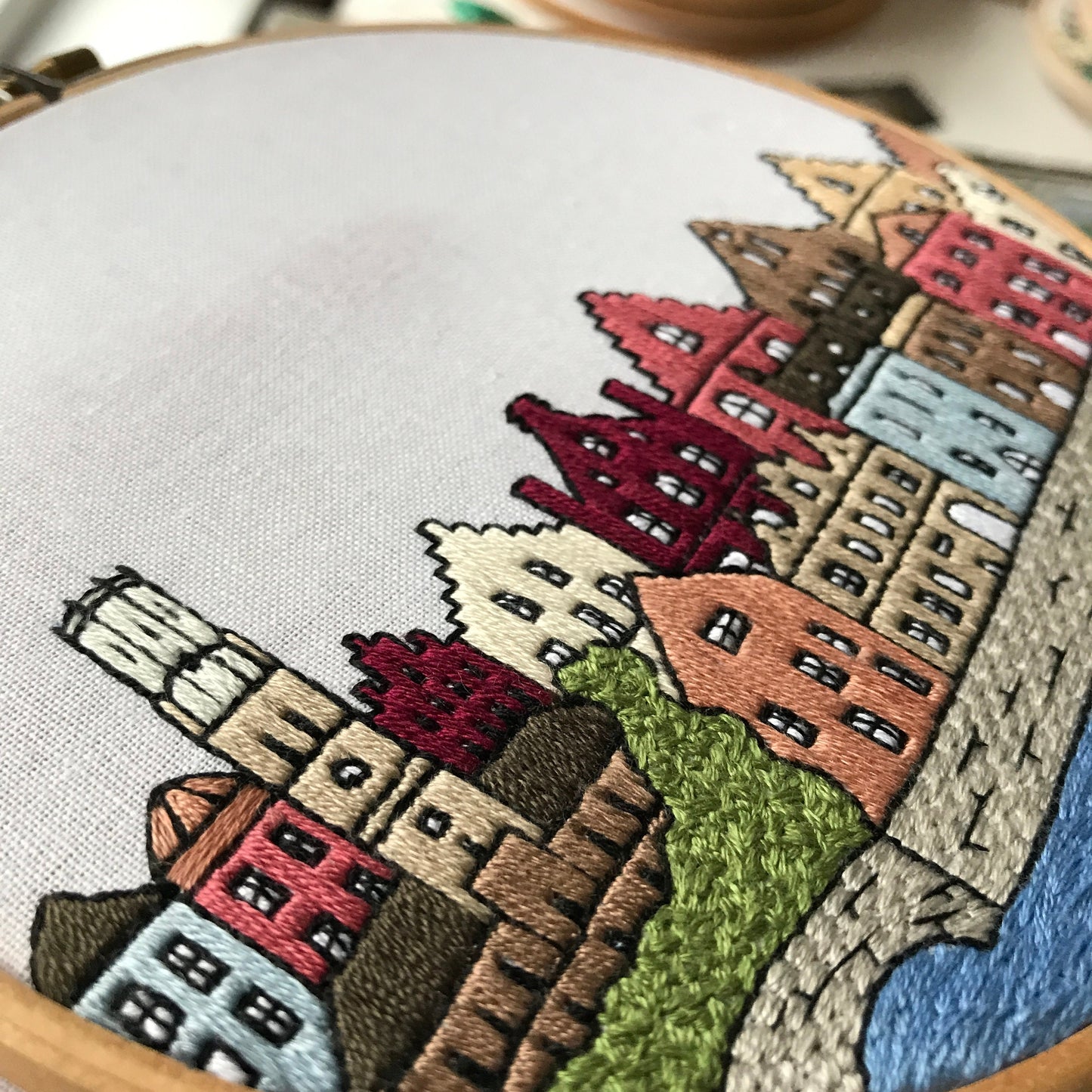 Bruges, Belgium, Architecture - Hand Embroidery Pattern (PDF)
