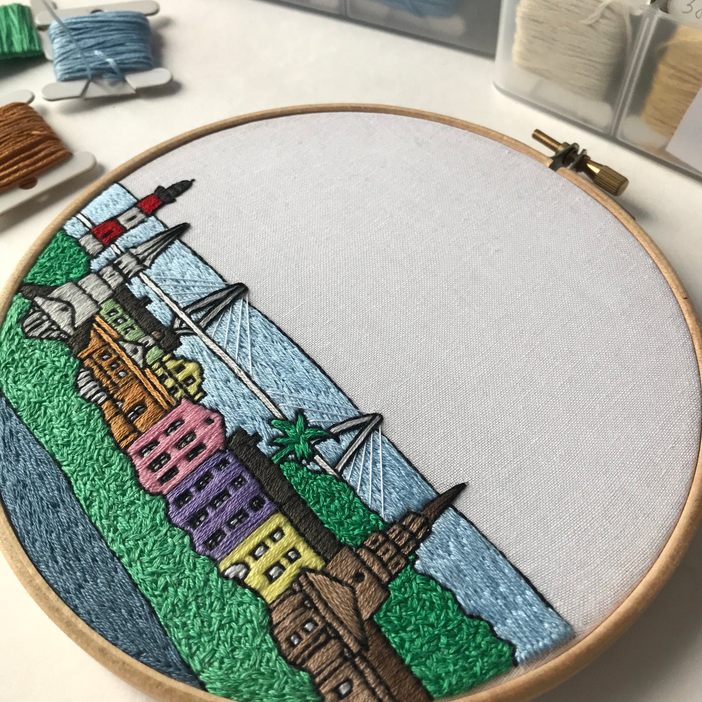 Charleston, SC, Cityscape - Hand Embroidery Pattern (PDF)