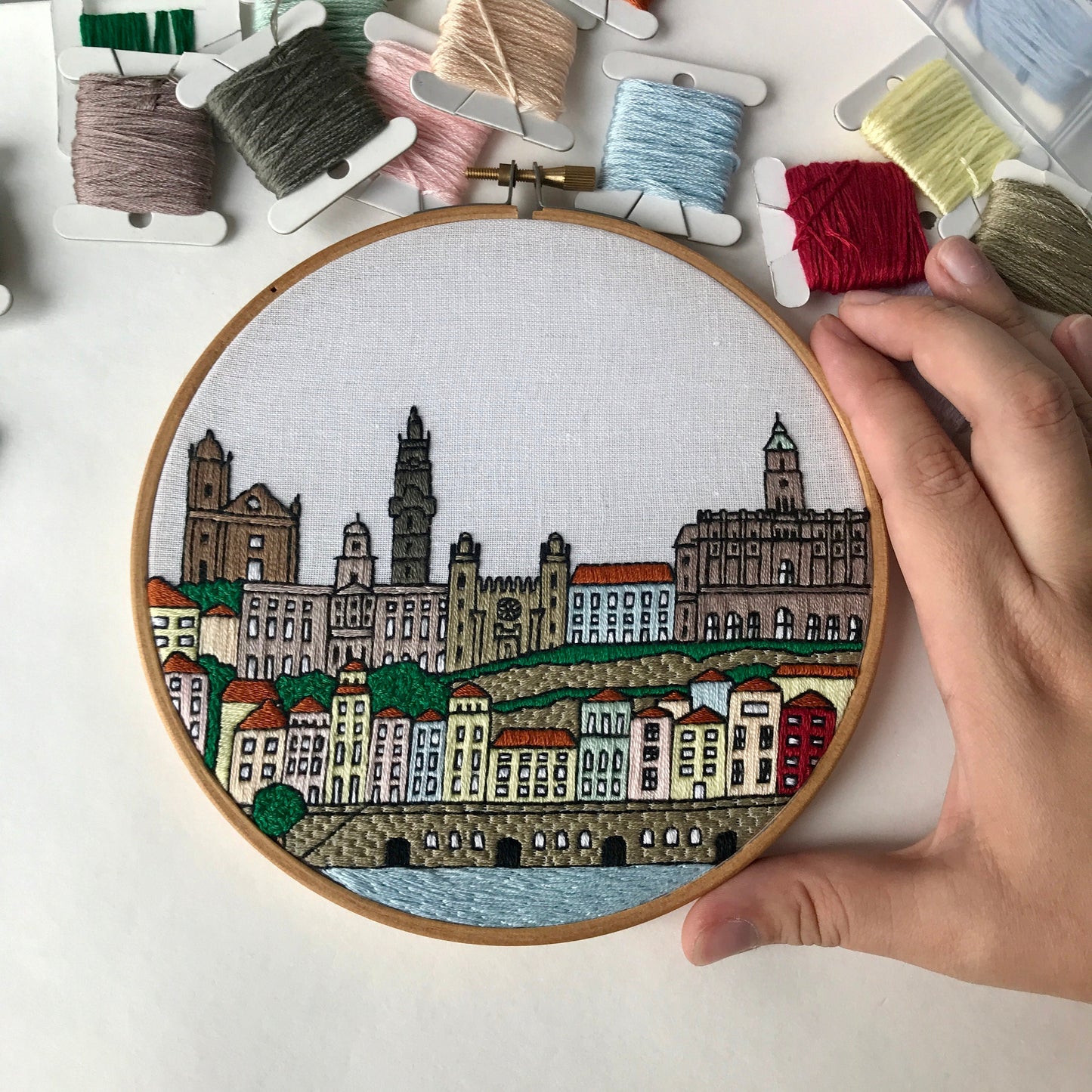 Porto, Portugal, Architecture - Hand Embroidery Pattern (PDF)