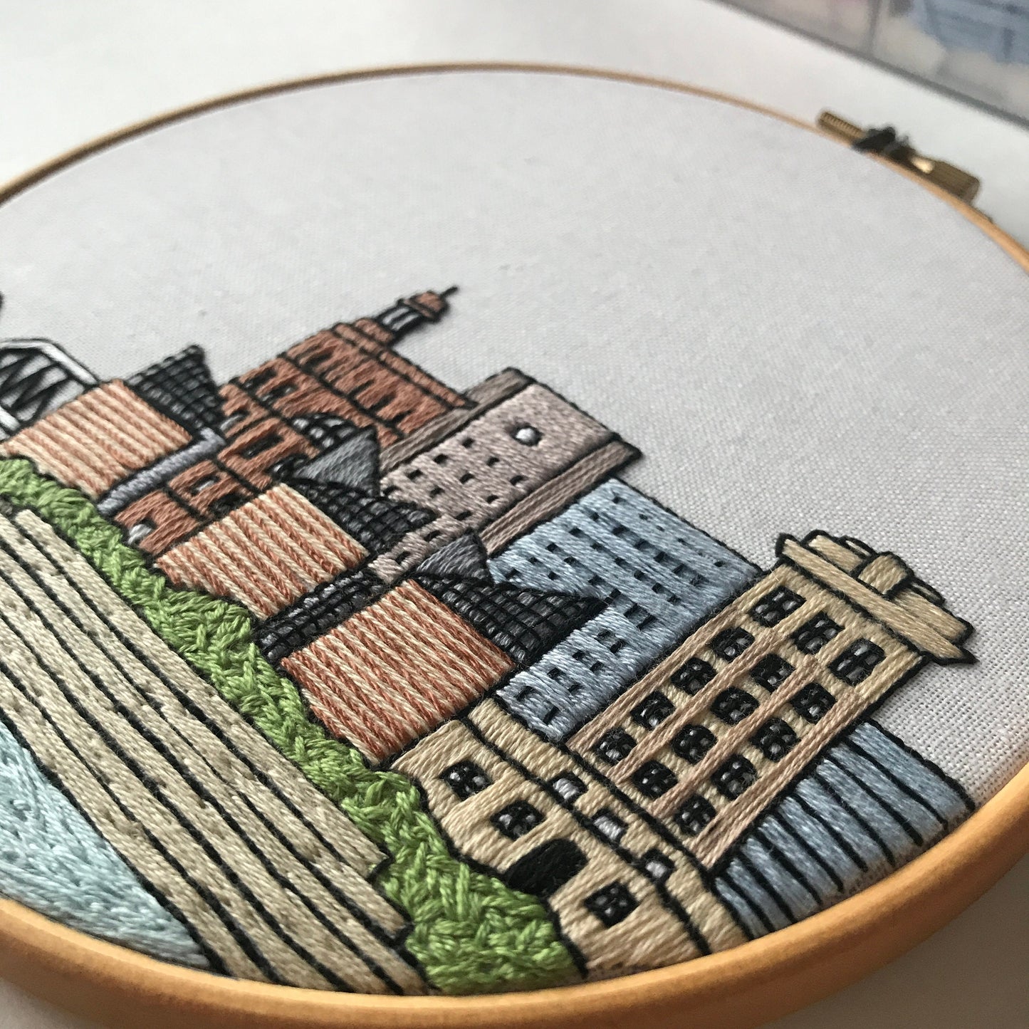 Chattanooga, TN, Cityscape - Hand Embroidery Pattern (PDF)