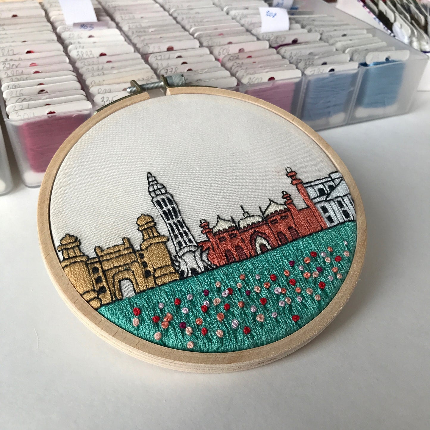 Lahore, Pakistan, Cityscape - Hand Embroidery Pattern (PDF)