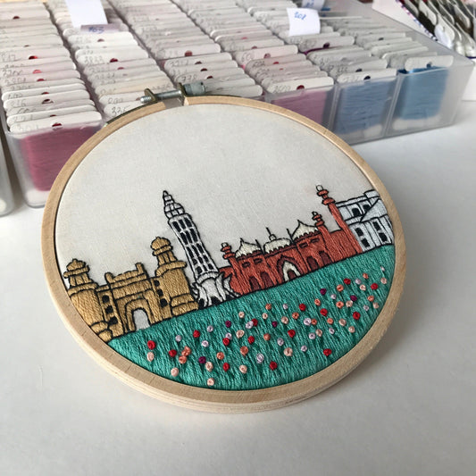 Lahore, Pakistan, Cityscape - Hand Embroidery Pattern (PDF) faimyxstitch.com