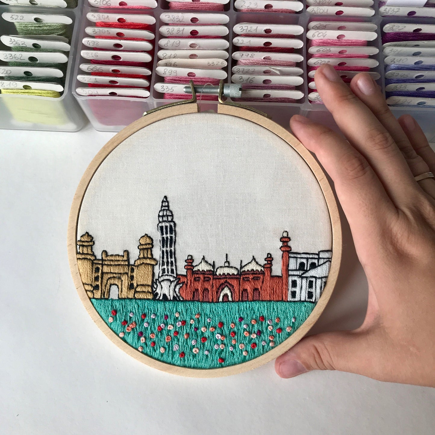 Lahore, Pakistan, Cityscape - Hand Embroidery Pattern (PDF)