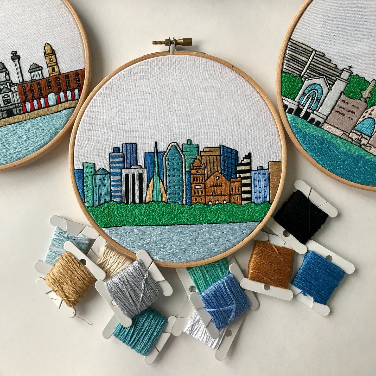 Perth, Australia, Cityscape - Hand Embroidery Pattern (PDF)