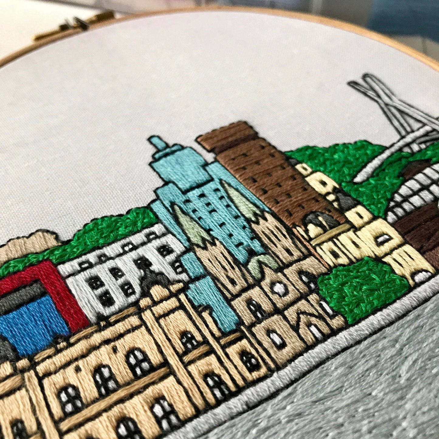 Sao Paulo, Brazil, Cityscape - Hand Embroidery Pattern (PDF)