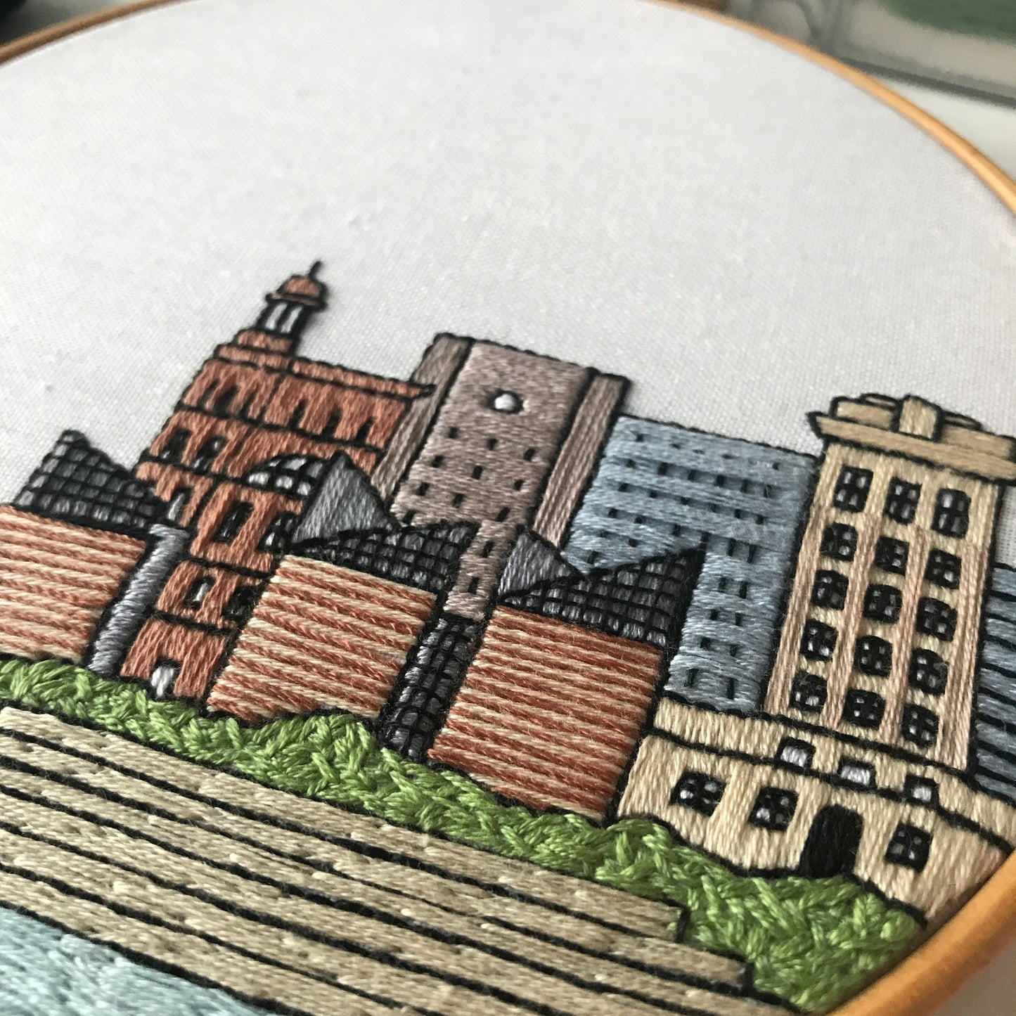Chattanooga, TN, Cityscape - Hand Embroidery Pattern (PDF)