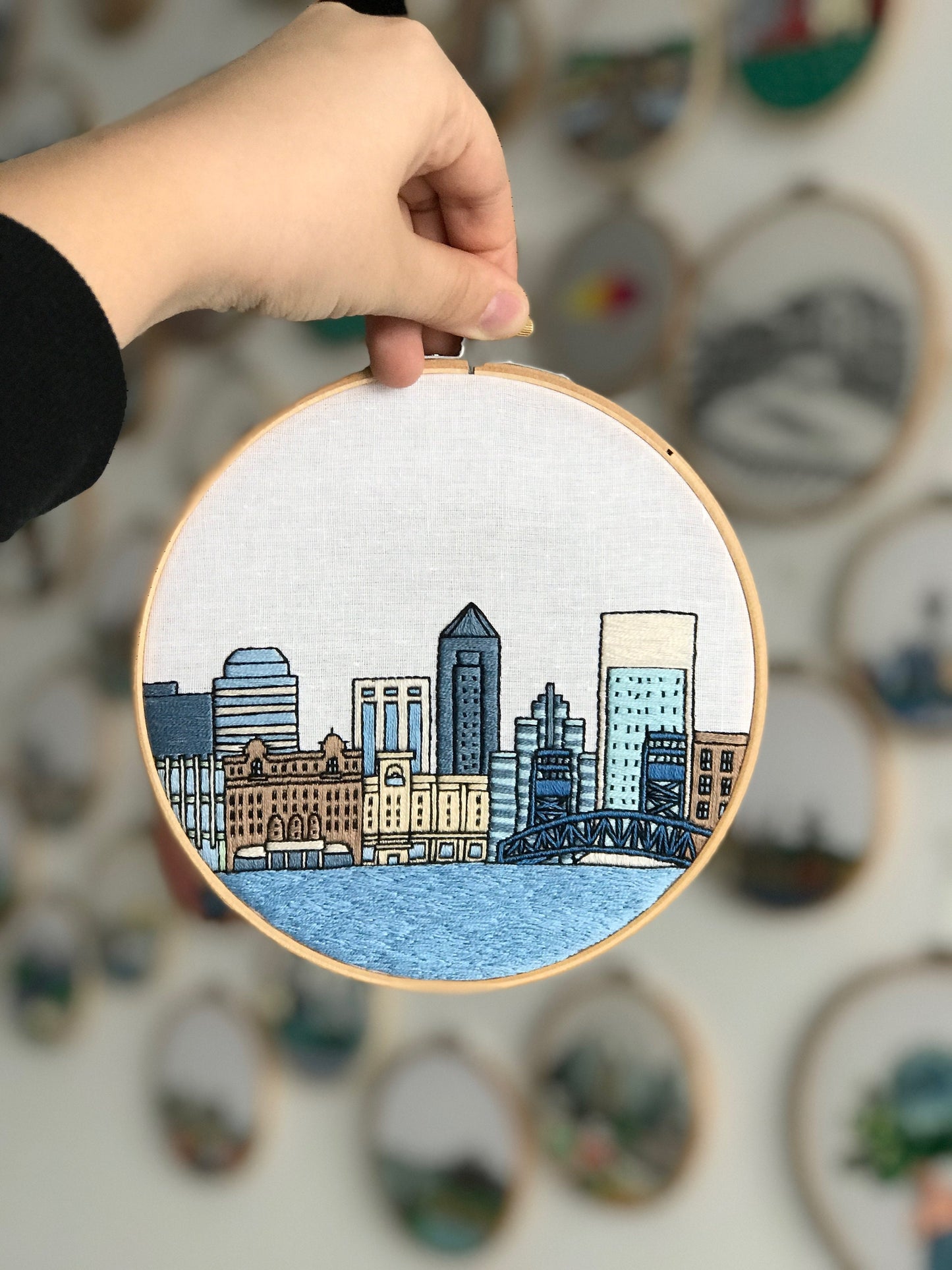 Jacksonville, FL, Landmarks - Hand Embroidery Pattern (PDF)