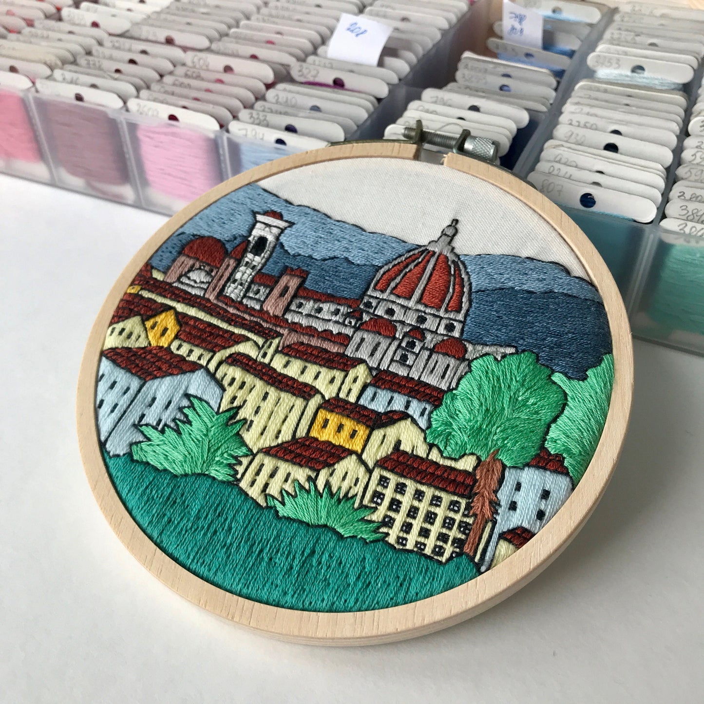Florence, Italy, Cityscape - Hand Embroidery Pattern (PDF)