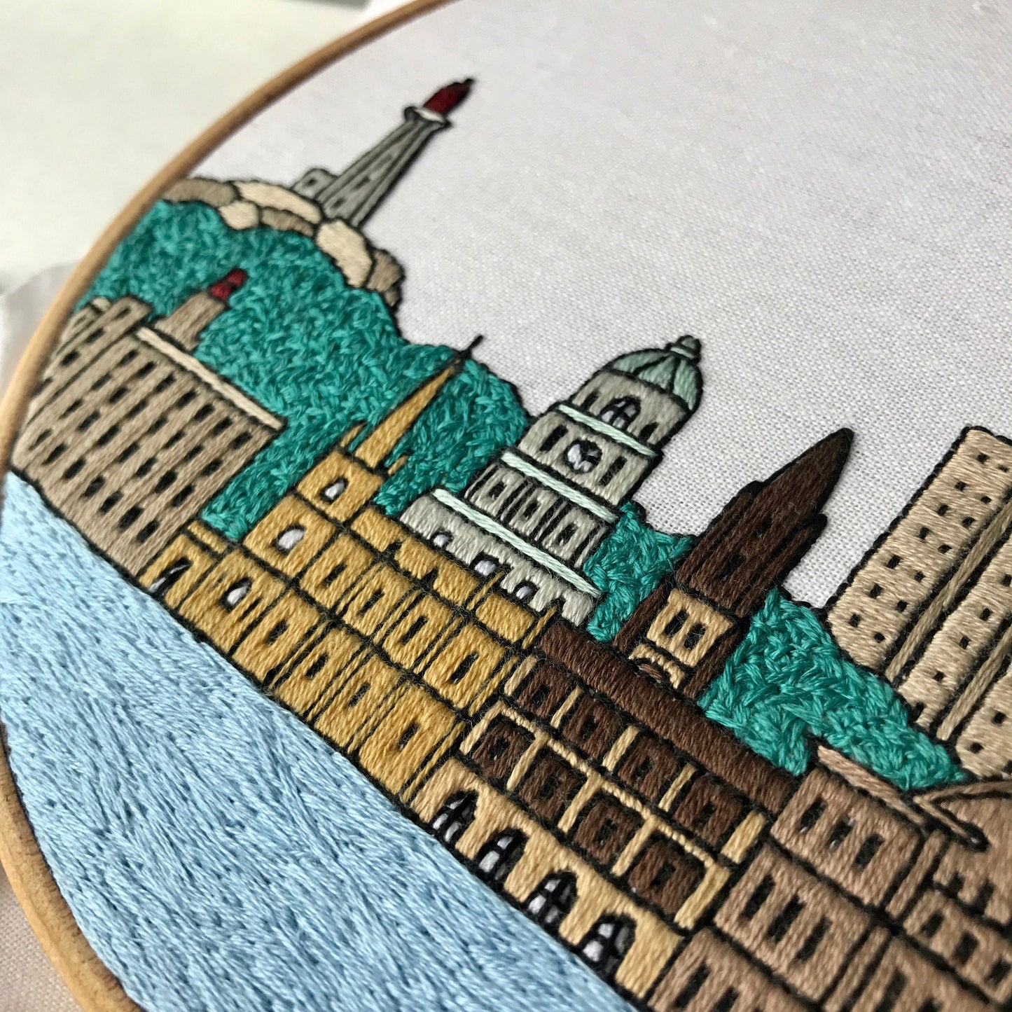 Halifax, Nova Scotia, Harbor - Hand Embroidery Pattern (PDF)