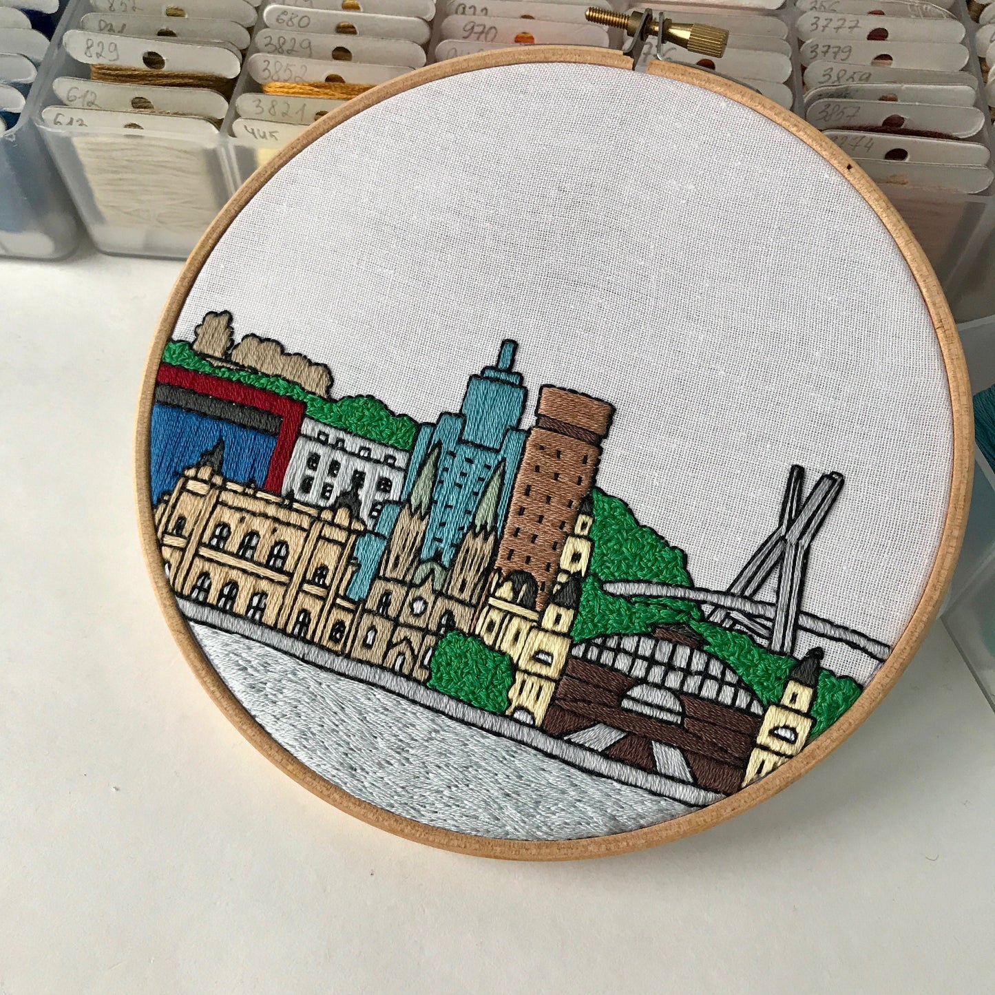Sao Paulo, Brazil, Cityscape - Hand Embroidery Pattern (PDF)