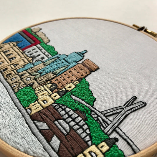 Sao Paulo, Brazil, Cityscape - Hand Embroidery Pattern (PDF) faimyxstitch.com