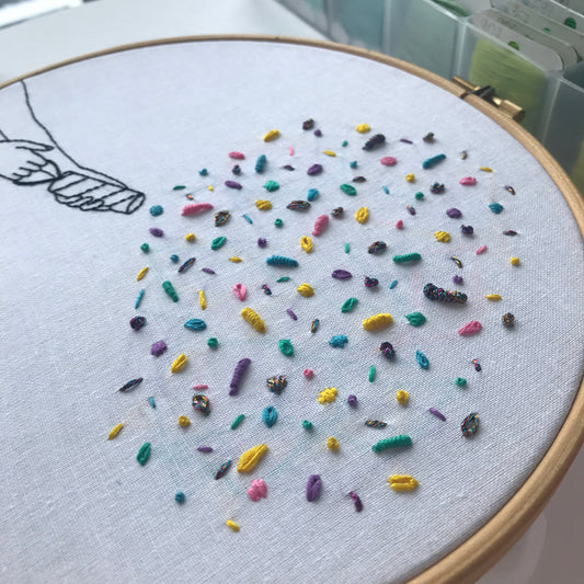 Party Popper - Hand Embroidery Pattern (PDF)