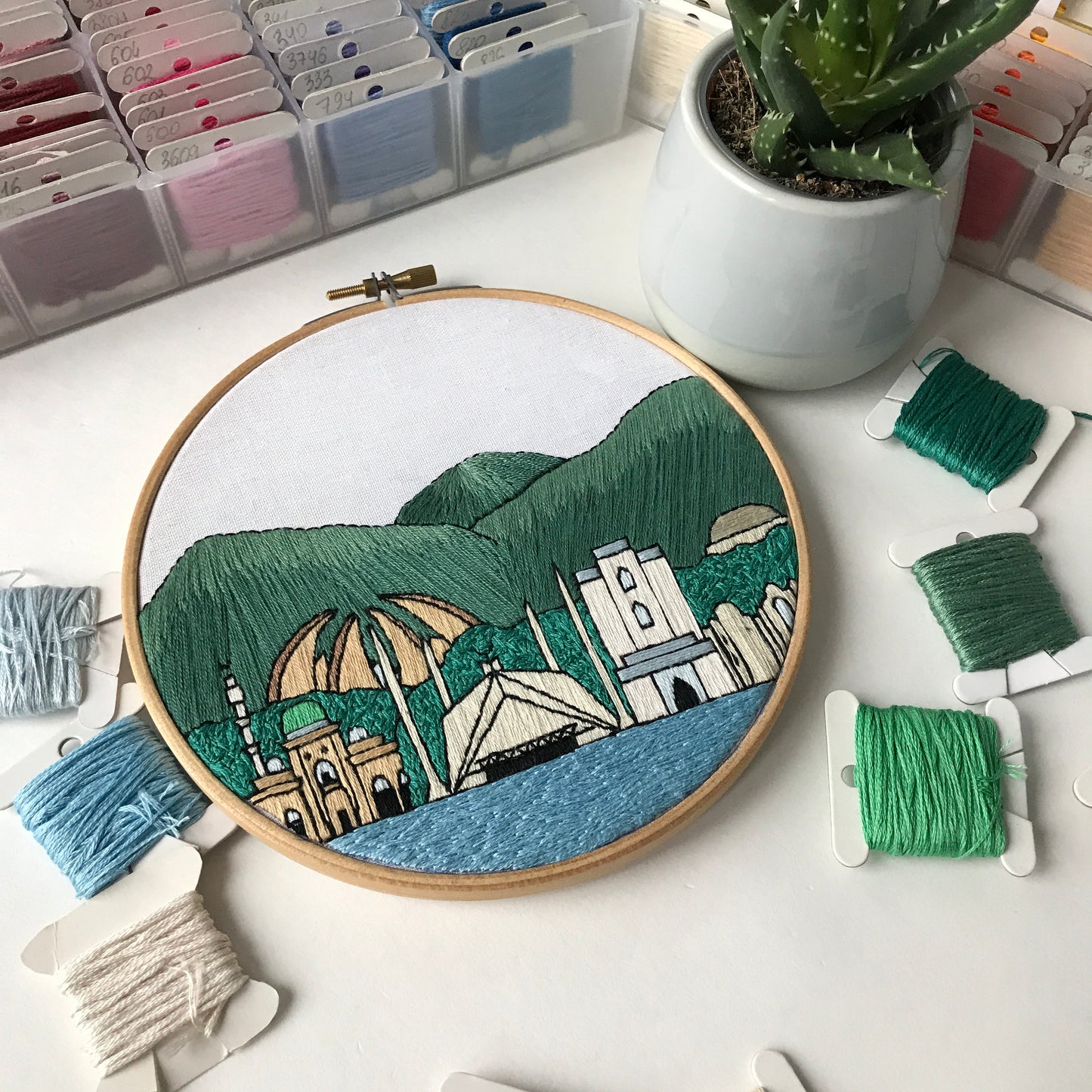 Islamabad, Pakistan, Cityscape - Hand Embroidery Pattern (PDF)