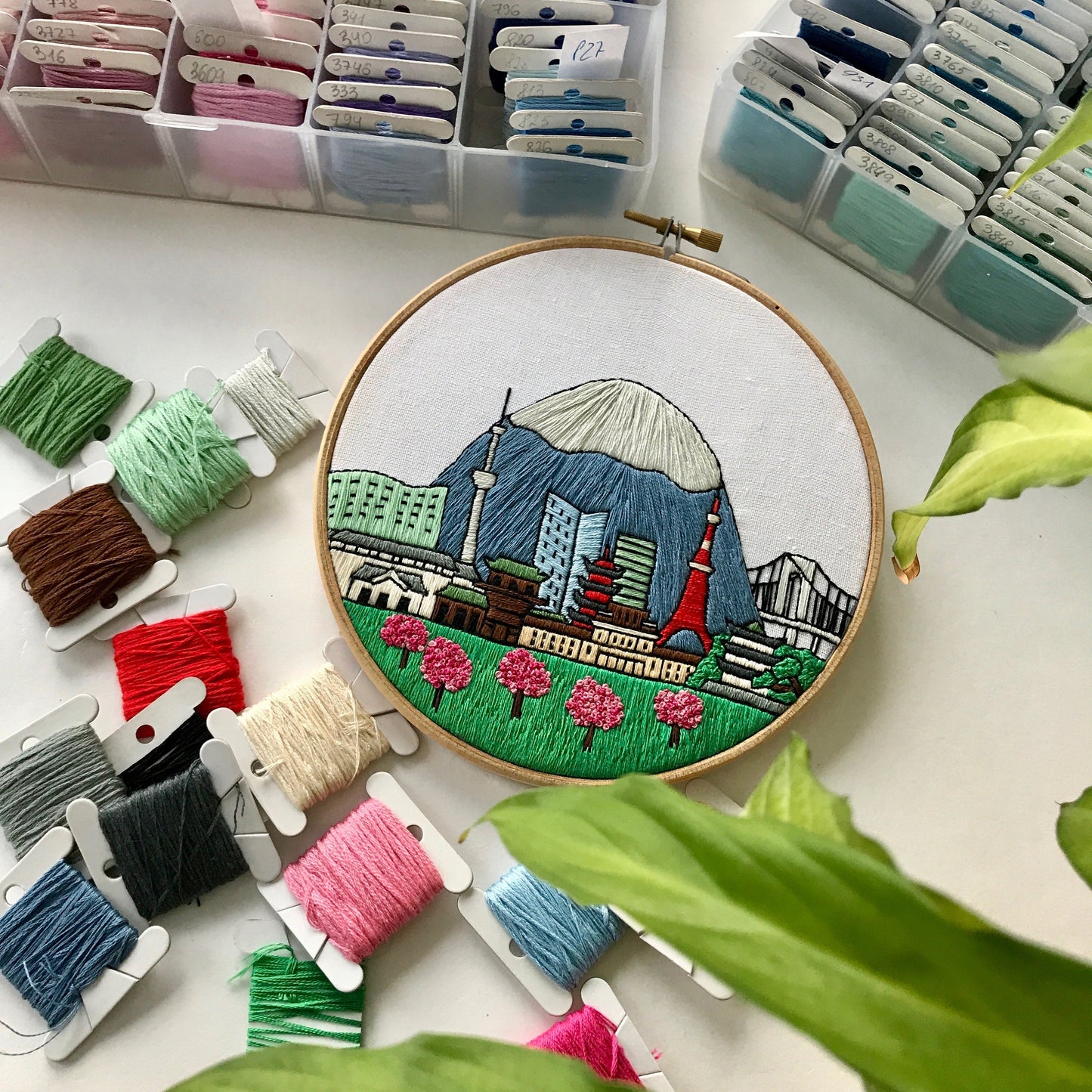 Tokyo, Japan, Cityscape - Hand Embroidery Pattern (PDF)