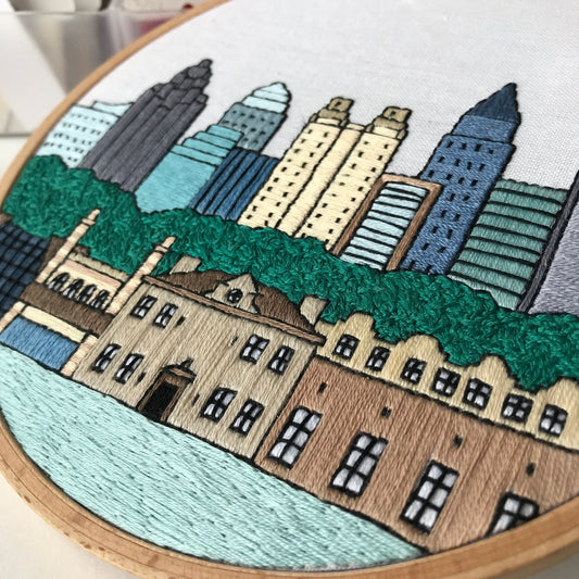 Atlanta, GA, Cityscape - Hand Embroidery Pattern (PDF) faimyxstitch.com