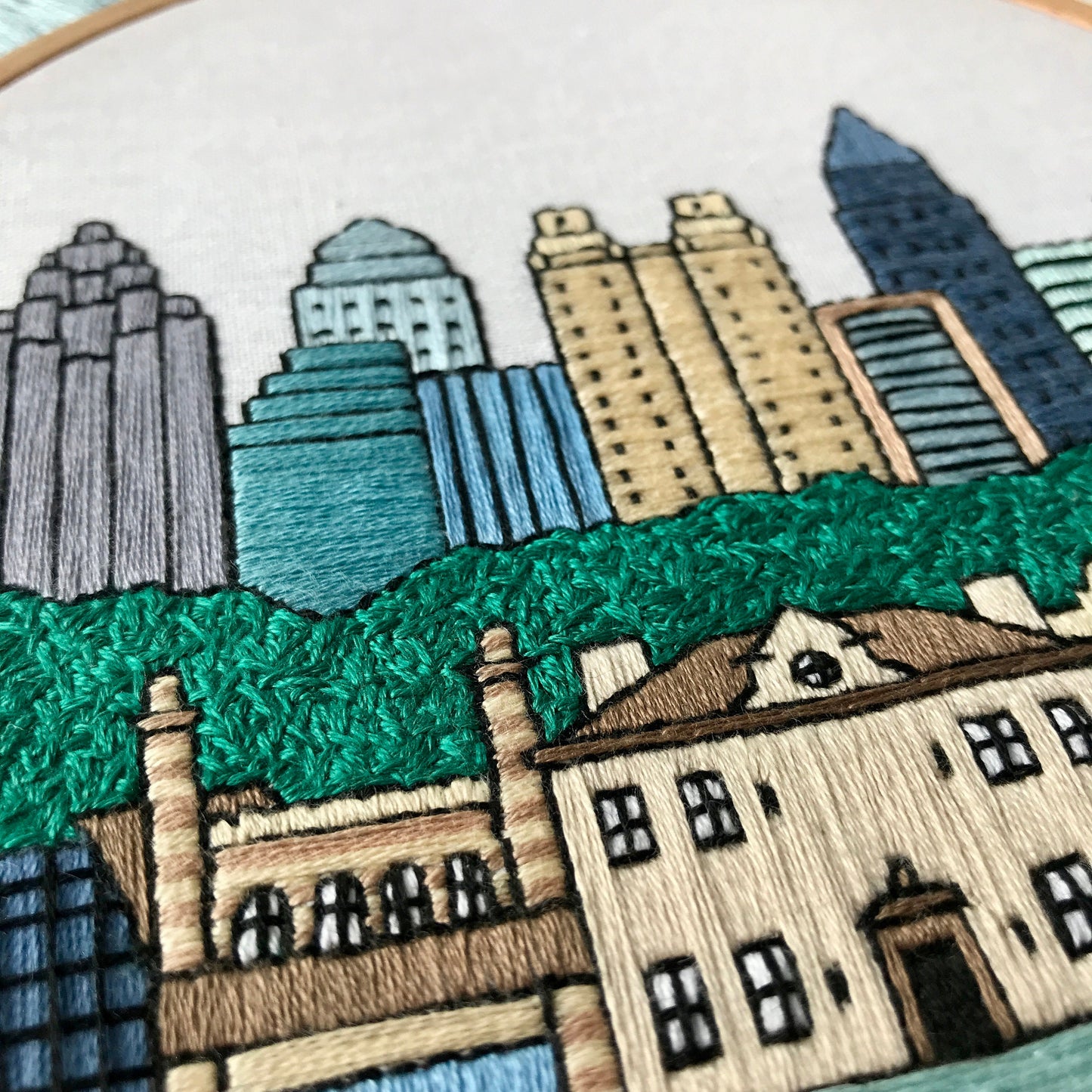Atlanta, GA, Cityscape - Hand Embroidery Pattern (PDF)