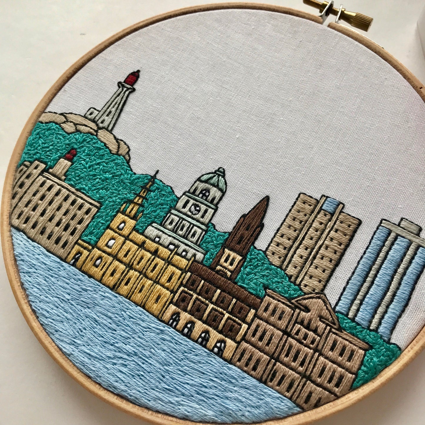 Halifax, Nova Scotia, Harbor - Hand Embroidery Pattern (PDF)