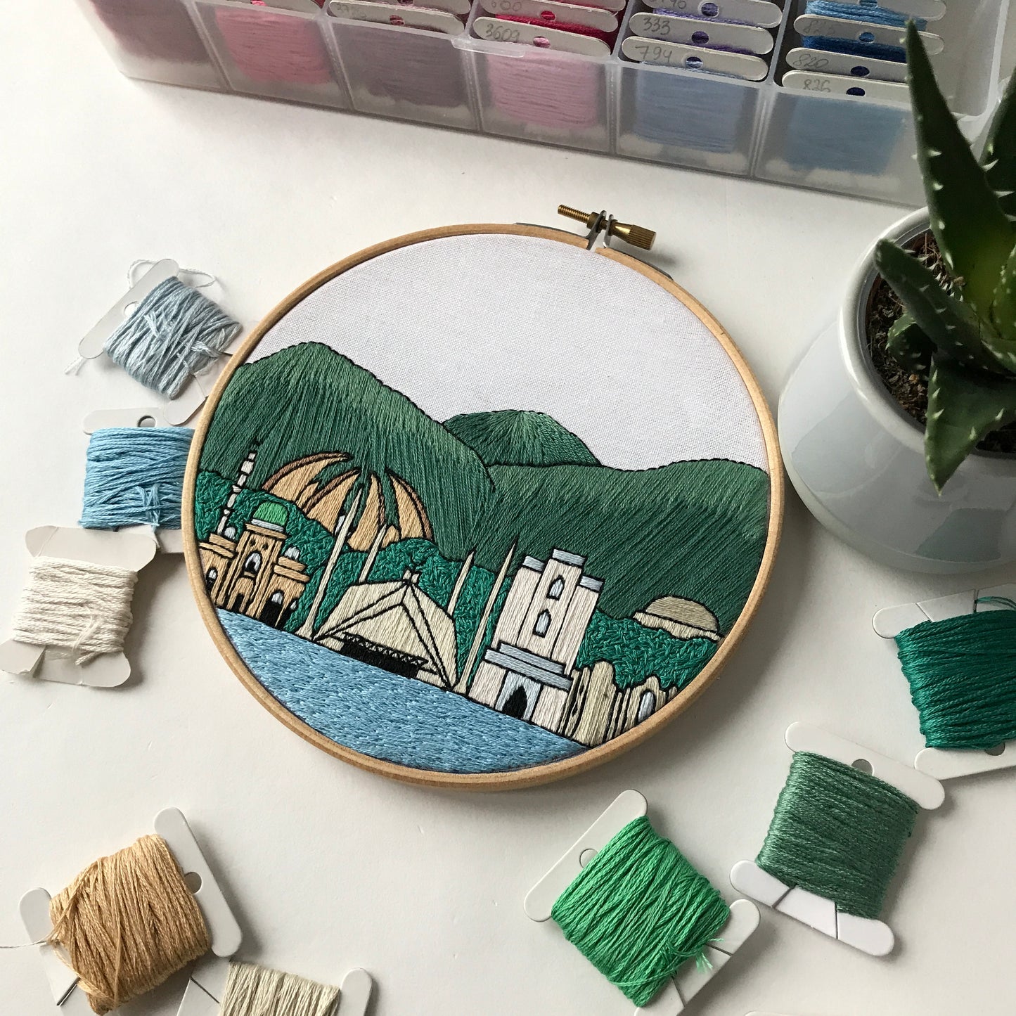 Islamabad, Pakistan, Cityscape - Hand Embroidery Pattern (PDF)