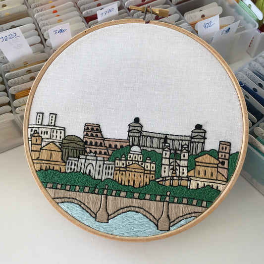 Rome, Italy, Landmarks - Hand Embroidery Pattern (PDF) faimyxstitch.com