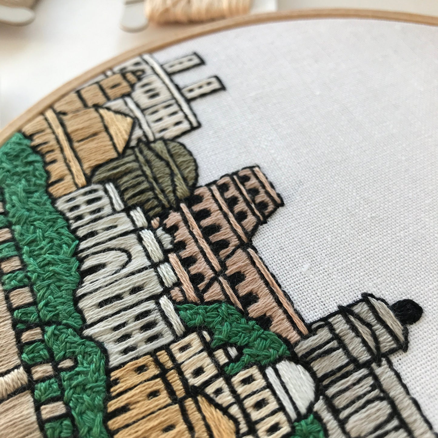 Rome, Italy, Landmarks - Hand Embroidery Pattern (PDF)