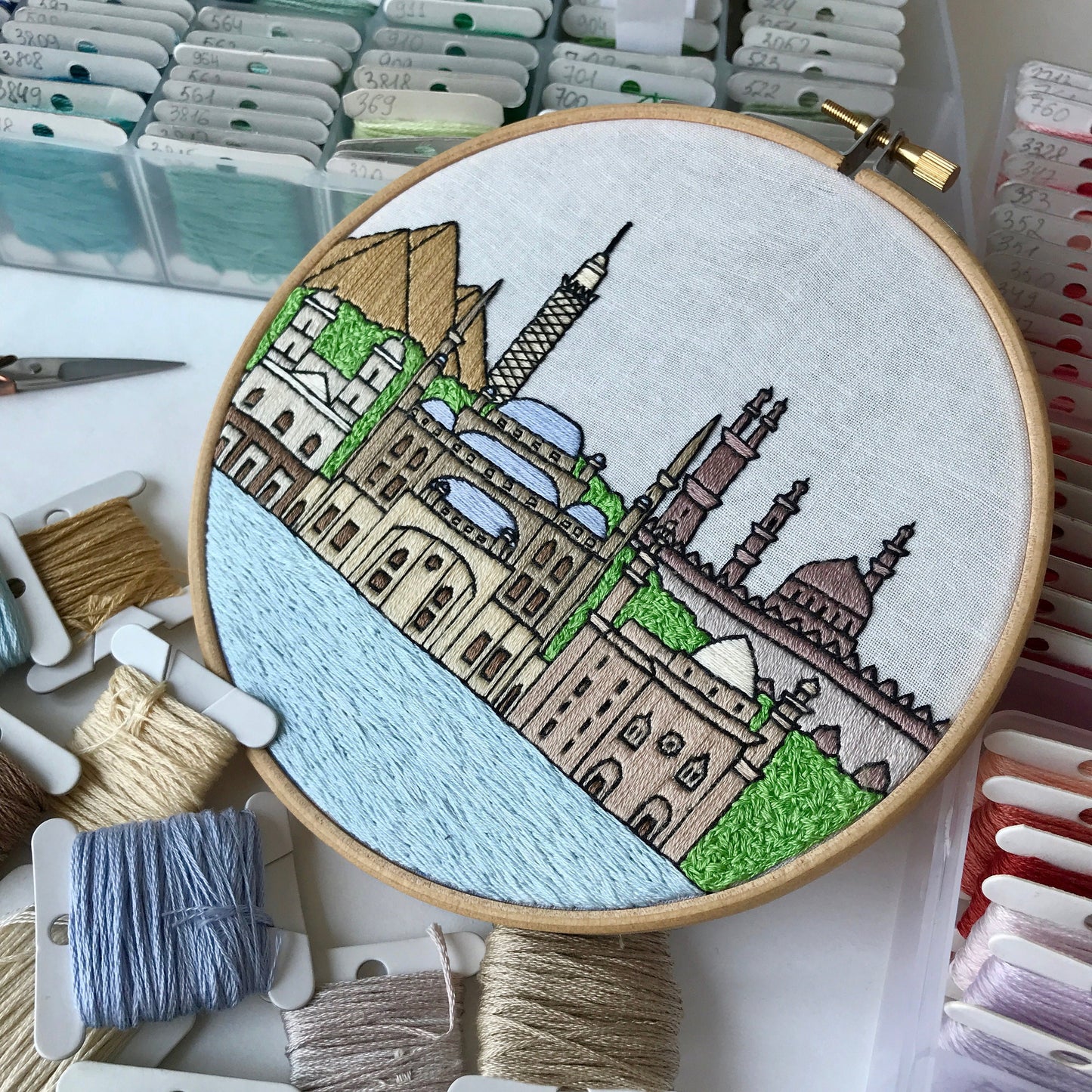 Cairo, Egypt, Cityscape - Hand Embroidery Pattern (PDF)