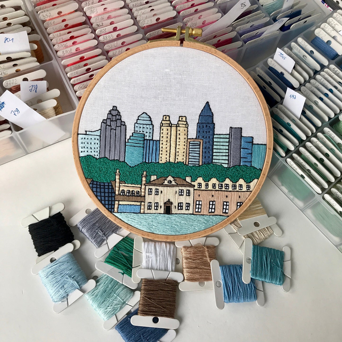 Atlanta, GA, Cityscape - Hand Embroidery Pattern (PDF)