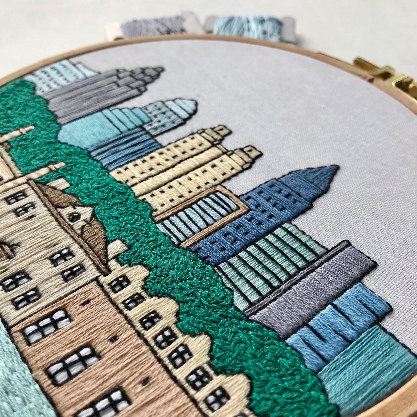 Atlanta, GA, Cityscape - Hand Embroidery Pattern (PDF)