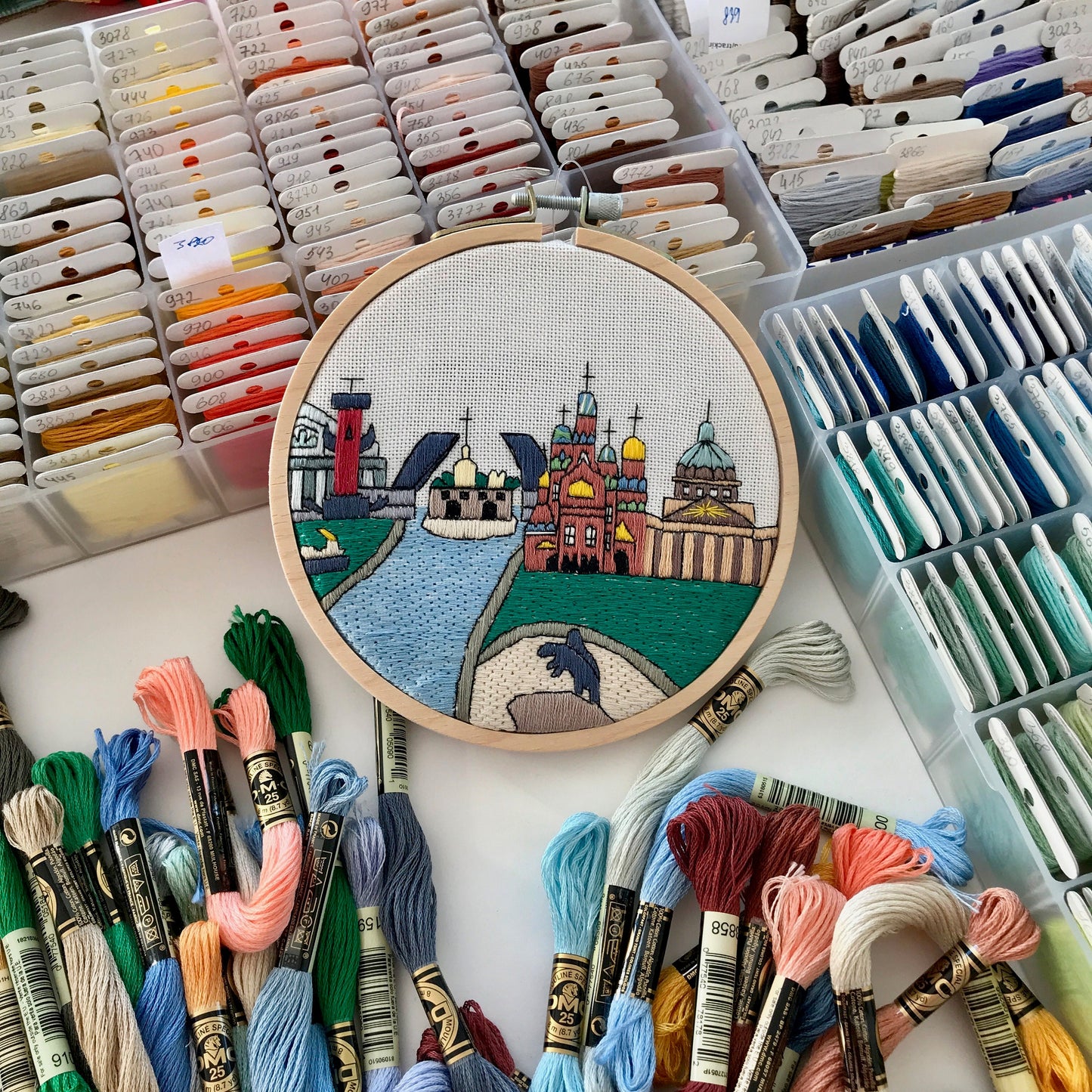 Saint Petersburg, Russia, Cityscape - Hand Embroidery Pattern (PDF)