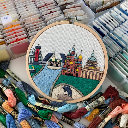 Sankt Petersburg, Russland, Stadtbild - Handstickmuster (PDF)